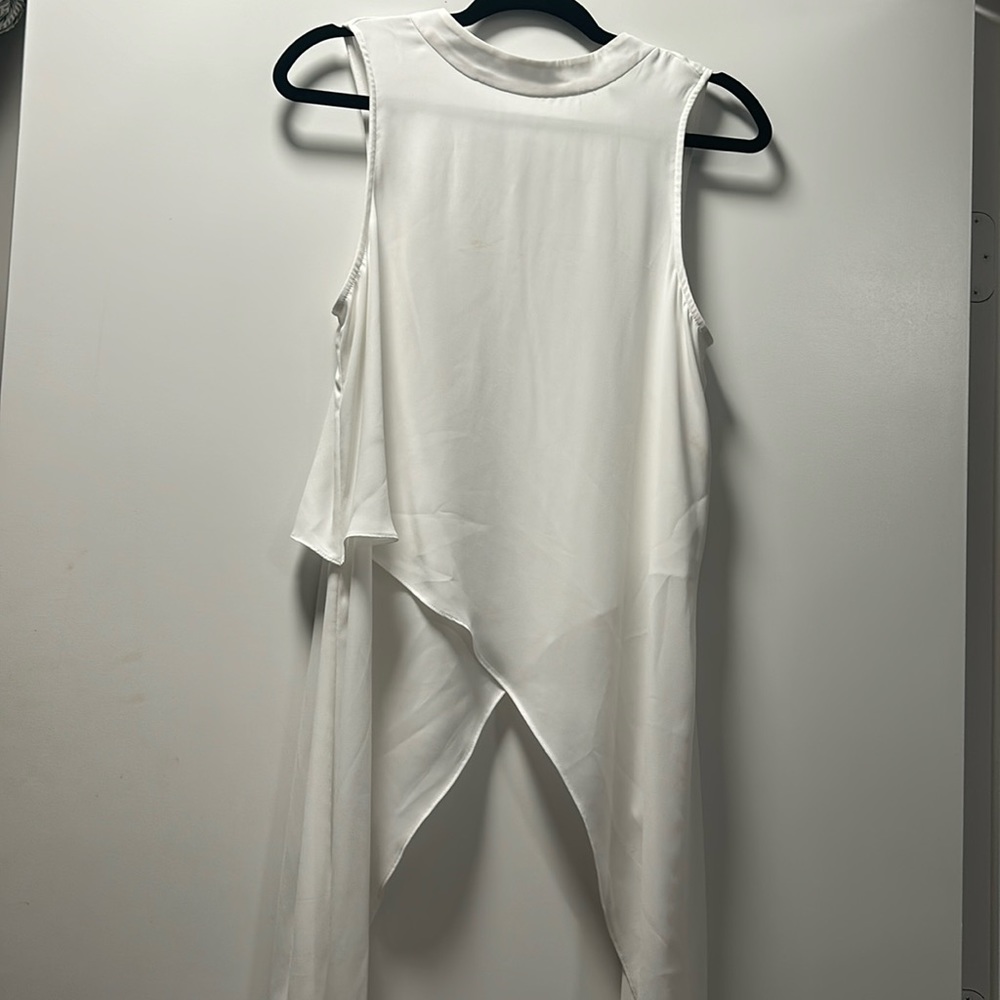 BCBG Maxazria white shirt.
